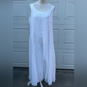 Eileen Fisher White Sleeveless  Cotton maxi dress M